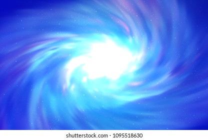 Light BLUE vector cover with astronomical stars. Shining colored illustration with bright astronomical stars. Pattern for futuristic ad, booklets.