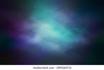 Light BLUE vector cover with astronomical stars. Shining illustration with sky stars on abstract template. Template for cosmic backgrounds.