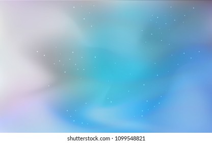 Light BLUE vector cover with astronomical stars. Glitter abstract illustration with colorful cosmic stars. Pattern for astronomy websites.