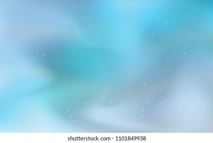 Light BLUE vector cover with astronomical stars. Glitter abstract illustration with colorful cosmic stars. Template for cosmic backgrounds.