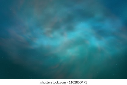 Light BLUE vector cover with astronomical stars. Glitter abstract illustration with colorful cosmic stars. Smart design for your business advert.