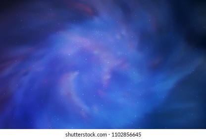 Light BLUE vector cover with astronomical stars. Shining colored illustration with bright astronomical stars. Pattern for futuristic ad, booklets.