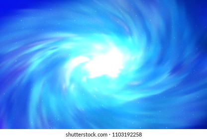 Light BLUE vector cover with astronomical stars. Blurred decorative design in simple style with galaxy stars. Template for cosmic backgrounds.