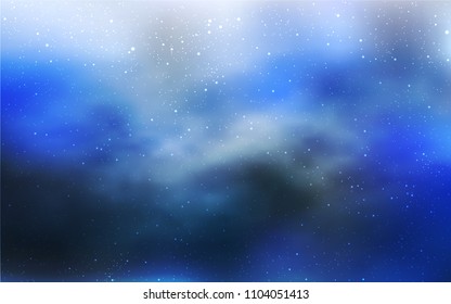 Light BLUE vector cover with astronomical stars. Modern abstract illustration with Big Dipper stars. Best design for your ad, poster, banner.