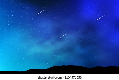 Light BLUE vector cover with astronomical stars. Shining illustration with sky stars on abstract template. Pattern for astronomy websites.