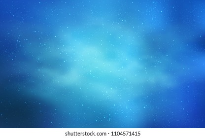 Tapa vectorial AZUL claro con estrellas astronómicas. Ilustración abstracta brillante con estrellas cósmicas coloridas. Mejor diseño para tu anuncio, afiche, banner.