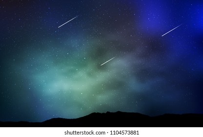 Light BLUE vector cover with astronomical stars. Shining illustration with sky stars on abstract template. Template for cosmic backgrounds.