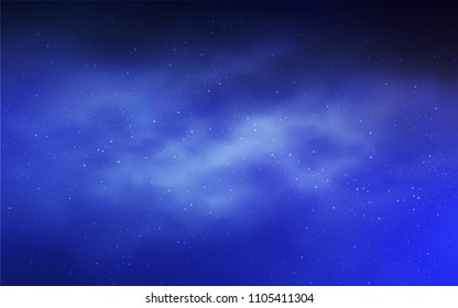 Light BLUE vector cover with astronomical stars. Shining colored illustration with bright astronomical stars. Pattern for astronomy websites.