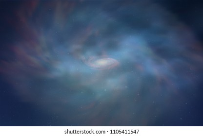 Light BLUE vector cover with astronomical stars. Shining colored illustration with bright astronomical stars. Best design for your ad, poster, banner.