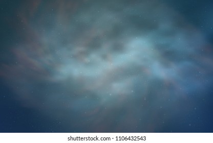 Light BLUE vector cover with astronomical stars. Shining illustration with sky stars on abstract template. Smart design for your business advert.