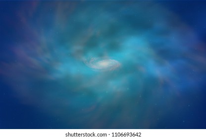 Light BLUE vector cover with astronomical stars. Space stars on blurred abstract background with gradient. Template for cosmic backgrounds.