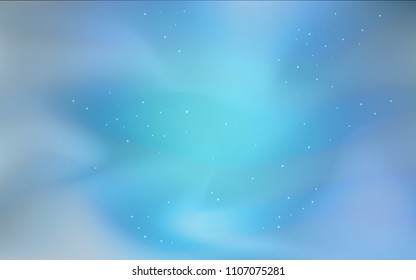 Light BLUE vector cover with astronomical stars. Blurred decorative design in simple style with galaxy stars. Pattern for astrology websites.