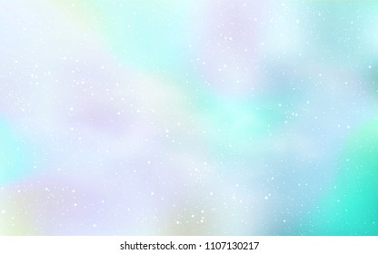 Light BLUE vector cover with astronomical stars. Space stars on blurred abstract background with gradient. Pattern for astrology websites.