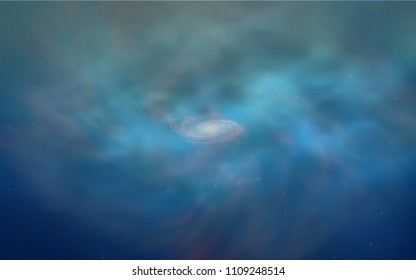 Light BLUE vector cover with astronomical stars. Shining illustration with sky stars on abstract template. Template for cosmic backgrounds.