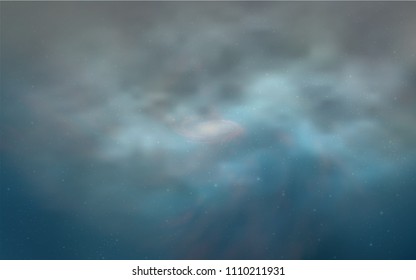 Light BLUE vector cover with astronomical stars. Blurred decorative design in simple style with galaxy stars. Pattern for astrology websites.