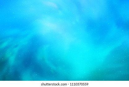 Light BLUE vector cover with astronomical stars. Glitter abstract illustration with colorful cosmic stars. Template for cosmic backgrounds.
