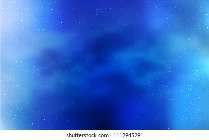 Light BLUE vector cover with astronomical stars. Modern abstract illustration with Big Dipper stars. Pattern for astrology websites.