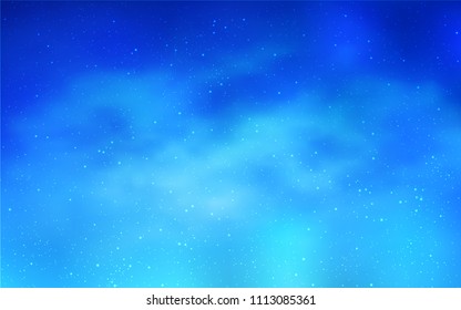 Light BLUE vector cover with astronomical stars. Modern abstract illustration with Big Dipper stars. Smart design for your business advert.