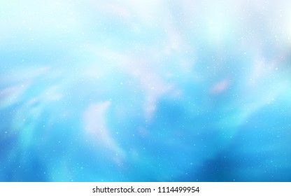 Light BLUE vector cover with astronomical stars. Glitter abstract illustration with colorful cosmic stars. Pattern for astrology websites.