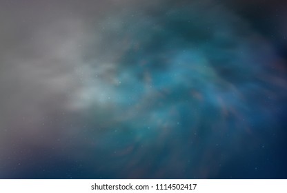 Light BLUE vector cover with astronomical stars. Glitter abstract illustration with colorful cosmic stars. Pattern for astrology websites.