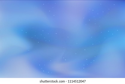 Light BLUE vector cover with astronomical stars. Shining illustration with sky stars on abstract template. Best design for your ad, poster, banner.