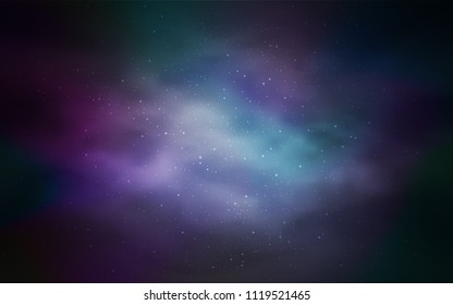 Light BLUE vector cover with astronomical stars. Shining illustration with sky stars on abstract template. Pattern for astronomy websites.