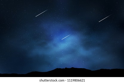 Light BLUE vector cover with astronomical stars. Space stars on blurred abstract background with gradient. Pattern for astrology websites.