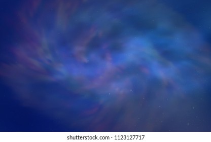 Light BLUE vector cover with astronomical stars. Blurred decorative design in simple style with galaxy stars. Pattern for futuristic ad, booklets.