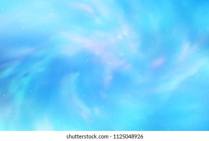 Light BLUE vector cover with astronomical stars. Modern abstract illustration with Big Dipper stars. Smart design for your business advert.