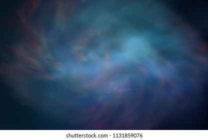 Light BLUE vector cover with astronomical stars. Glitter abstract illustration with colorful cosmic stars. Pattern for astronomy websites.