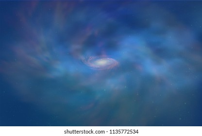 Light BLUE vector cover with astronomical stars. Shining illustration with sky stars on abstract template. Pattern for astrology websites.