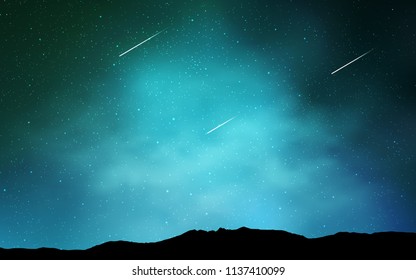 Light BLUE vector cover with astronomical stars. Shining colored illustration with bright astronomical stars. Pattern for astrology websites.