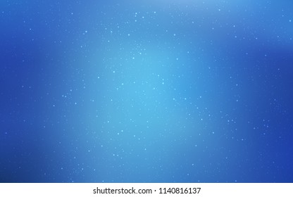Light BLUE vector cover with astronomical stars. Shining colored illustration with bright astronomical stars. Template for cosmic backgrounds.