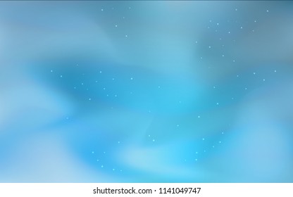 Light BLUE vector cover with astronomical stars. Modern abstract illustration with Big Dipper stars. Pattern for astronomy websites.