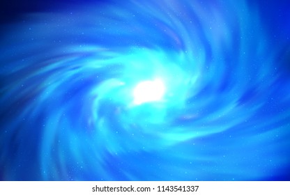 Light BLUE vector cover with astronomical stars. Blurred decorative design in simple style with galaxy stars. Best design for your ad, poster, banner.