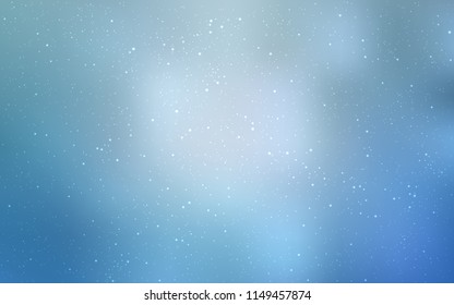 Light BLUE vector cover with astronomical stars. Shining illustration with sky stars on abstract template. Best design for your ad, poster, banner.