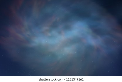 Light BLUE vector cover with astronomical stars. Blurred decorative design in simple style with galaxy stars. Pattern for astronomy websites.