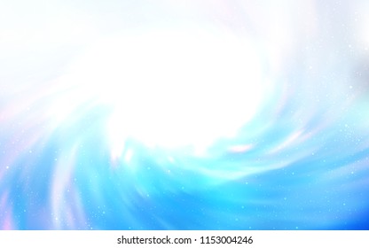 Light BLUE vector cover with astronomical stars. Glitter abstract illustration with colorful cosmic stars. Best design for your ad, poster, banner.