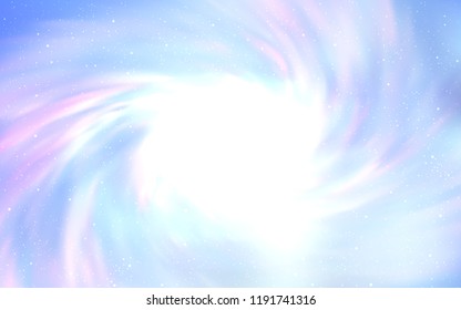 Light BLUE vector cover with astronomical stars. Shining illustration with sky stars on abstract template. Pattern for astrology websites.