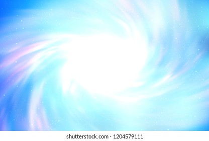 Hellblauer Vektorbezug mit astronomischen Sternen. Leuchtende Illustration mit Sternen am Himmel auf abstrakter Vorlage. Muster für Astronomie-Webseiten.
