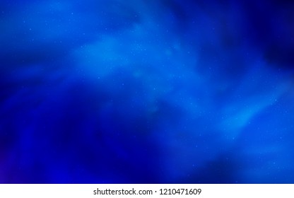 Light BLUE vector cover with astronomical stars. Shining colored illustration with bright astronomical stars. Smart design for your business advert.