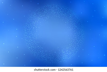 Light BLUE vector cover with astronomical stars. Modern abstract illustration with Big Dipper stars. Smart design for your business advert.