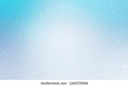 Light BLUE vector cover with astronomical stars. Shining illustration with sky stars on abstract template. Pattern for astrology websites.