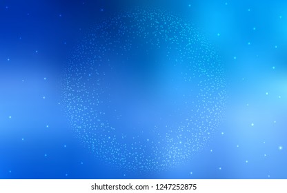 Light BLUE vector cover with astronomical stars. Modern abstract illustration with Big Dipper stars. Pattern for astrology websites.