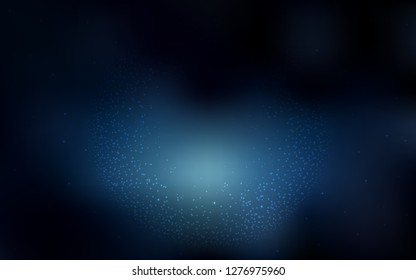Light BLUE vector cover with astronomical stars. Blurred decorative design in simple style with galaxy stars. Best design for your ad, poster, banner.