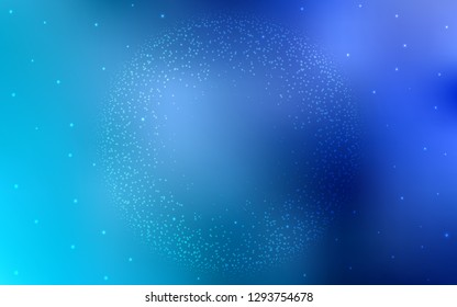 Light BLUE vector cover with astronomical stars. Modern abstract illustration with Big Dipper stars. Template for cosmic backgrounds.