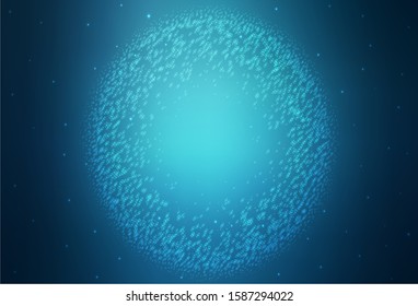 Light BLUE vector cover with astronomical stars. Shining colored illustration with bright astronomical stars. Smart design for your business advert.