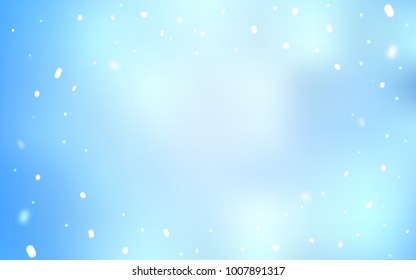 Light BLUE vector cover with beautiful snowflakes. Modern geometrical abstract illustration with crystals of ice. The pattern can be used for year new  websites.