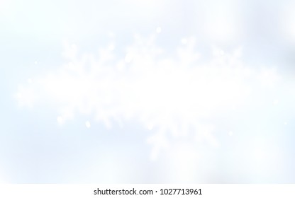 Light BLUE vector cover with beautiful snowflakes. Glitter abstract illustration with crystals of ice. The pattern can be used for year new  websites.
