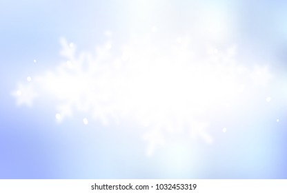 Light BLUE vector cover with beautiful snowflakes. Modern geometrical abstract illustration with crystals of ice. The pattern can be used for year new  websites.